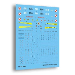 Techmod 72154 1/72 Mi-24d/W Polish Helicopter Wet Decal