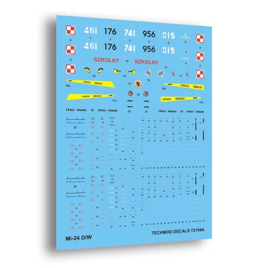Techmod 72154 1/72 Mi-24d/W Polish Helicopter Wet Decal