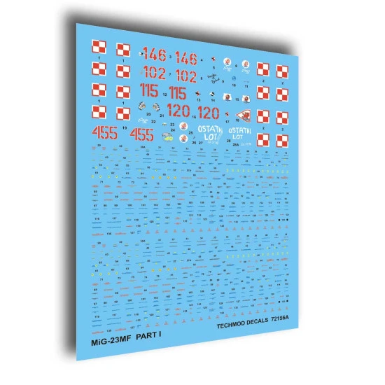 Techmod 72156 1/72 Mig-23mf Polish Fighter Aircraft Wet Decal