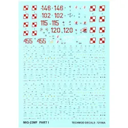 Techmod 72156 1/72 Mig-23mf Polish Fighter Aircraft Wet Decal