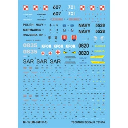 Techmod 72157 1/72 Mi-17 Mi-8mtv-1 Polish Helicopter Wet Decal