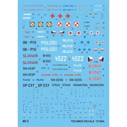 Techmod 72160 1/72 Pzl Mi-2 Polish Helicopter Wet Decal