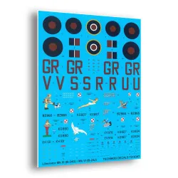 Techmod 72163 1/72 Liberator B-24 Brindisi, Italy 1944-1945 Aircraft Wet Decal