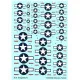 Techmod 72410 1/72 Us Insignia American Stars Wet Decal 1943-47 To Present Set 1