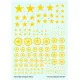 Techmod 72810 1/72 Allied Stars Insignia Yellow In Circles Wet Decal Wwii