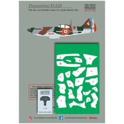 Print Scale Psm48003 1/48 Dewoitine D.520 Mask Decal 3d Decal