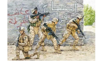 Kit #1 US Troops 4 Figures 1/35 Master Box 3575 - Build Your Own Military Diorama