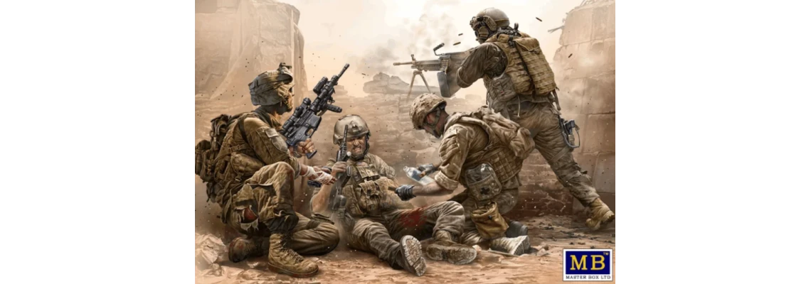 Create Realistic Modern US Infantry Figures with the MASTER BOX 35193 Model Kit from Plastic Models Store