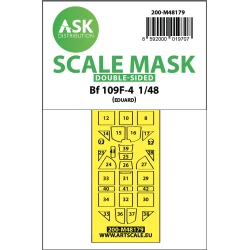 Ask M48179 1/48 Messerschmitt Bf 109f Double-sided Express Mask For Eduard