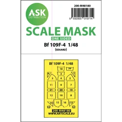 Ask M48180 1/48 Messerschmitt Bf 109f One-sided Express Mask For Eduard