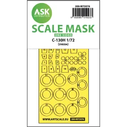 Ask M72076 1/72 C-130h One-sided Express Fit Painting Mask For Zvezda