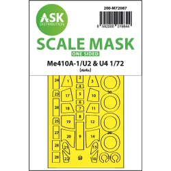 Ask M72087 1/72 Messerschmitt Me 410a-1/U2 And U4 One-sided Express Fit Mask Airfix