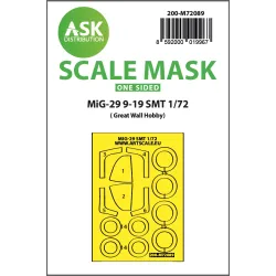 Ask M72089 1/72 Mig-29 9-19 Smt One-sided Express Fit Painting Mask For Gwh