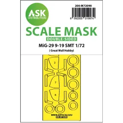 Ask M72090 1/72 Mig-29 9-19 Smt Double-sided Express Fit Painting Mask For Gwh