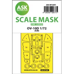 Ask M72091 1/72 Ov-10d Bronco One-sided Express Fit Painting Mask For Icm