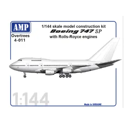 Amp Ovt 4-011 1/144 Boeing 747 Sp With Rolls Royce Engines Plastic Model Kit Box Is Not Included