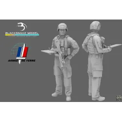 Black Snake Fr-06 1/35 French Soldier Firing Leader Resin Figure Kit