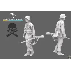 Black Snake Waffen-05 1/35 German Soldier Mg 34 Resin Figure Kit