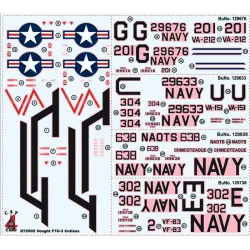 Cat4 D72002 1/72 Decal For Vought F7u-3 Cutlass Us Navy