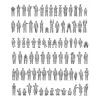 Ion Models Cv200-001 1/200 20th Cent. Civil Ship Passengers And Crew 3d Resin 76 Figures