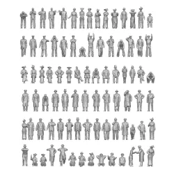 Ion Models Cv200-001 1/200 20th Cent. Civil Ship Passengers And Crew 3d Resin 76 Figures