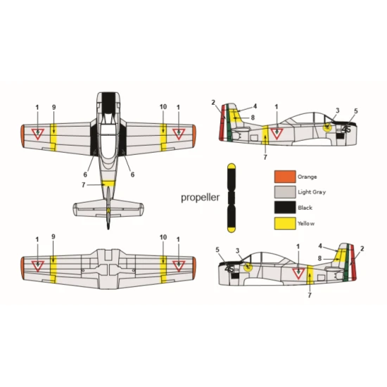 Miniwing 315 1/144 North American T-28a Trojan / Fuerza Aerea Mexicana Aircraft