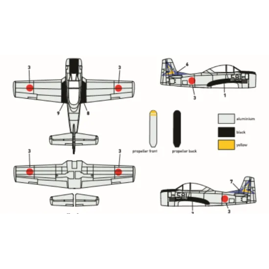Miniwing 318 1/144 North American T-28a Trojan / Jasdf Japanese Af Aircraft