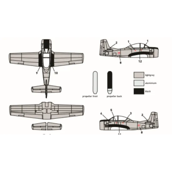 Miniwing 319 1/144 North American T-28b Trojan / Laos American Trainer Aircraft