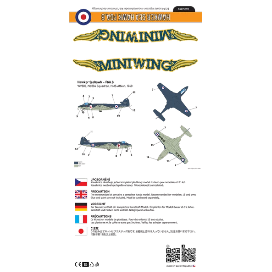 Miniwing 348 1/144 Hawker Sea Hawk Fga.50 / Mk.101 Foreign Operators Fighter