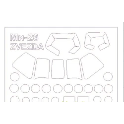 Mask for model soviet helicopter MI-26 1/72 scale KV Models 72-217