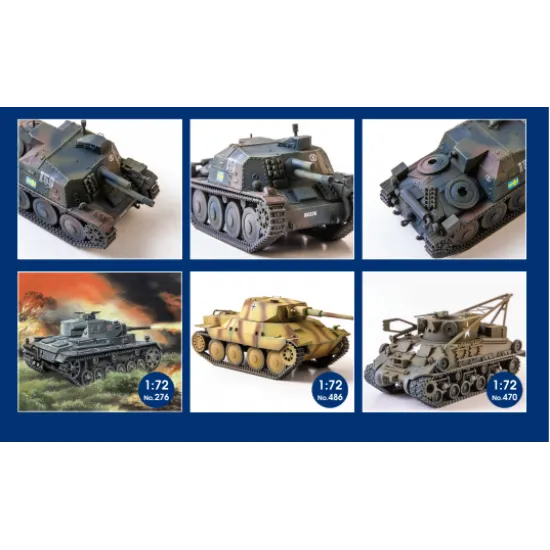 Unimodel 489 - 1/72 Self-propelled Gun Sav m/43 Plastic Model UM 489