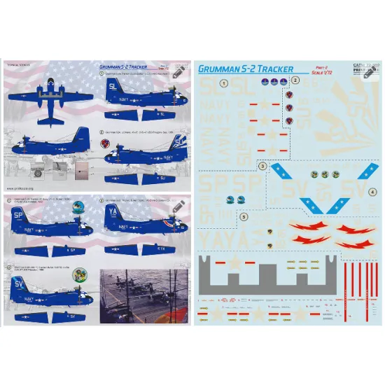 Print Scale 72-389 - 1/72 Grumman S-2 Tracker Part-2 (wet decal for aircraft)