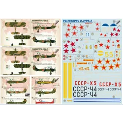 Print Scale 72-365 - 1/72 Polikarpov U-2 Po-2 Part-1 (wet decal for aircraft)