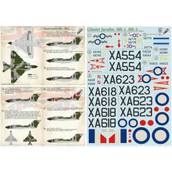 Print Scale 72-370 - 1/72 Gloster Javelin Mk-1 Mk-2 Part 1 (wet decal for aircraft)