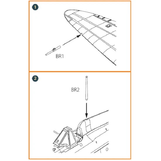 Clear Prop CPA72004 1/72 A5M Claude (late version) brass cast antennas model kit