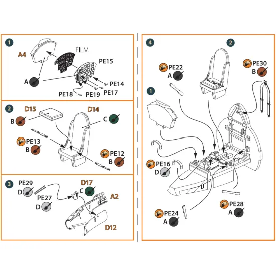 Clear Prop CPA72010 - 1/72, Gloster E28/39 Pioneer PE parts interior, model kit