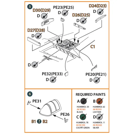 Clear Prop CPA72010 - 1/72, Gloster E28/39 Pioneer PE parts interior, model kit