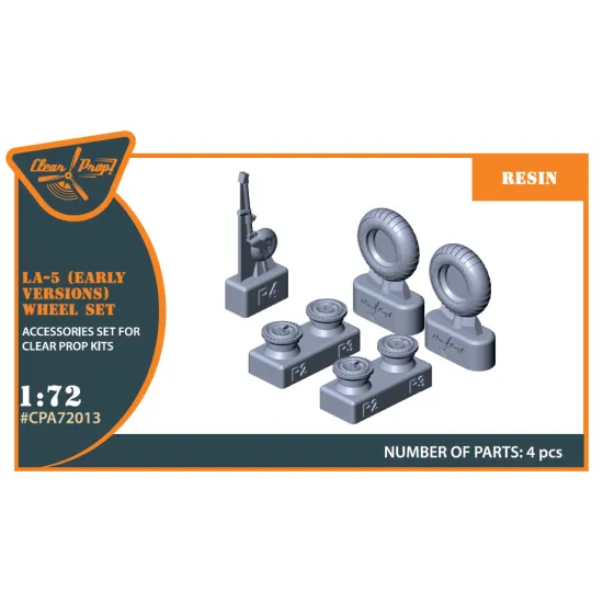Clear Prop CPA72013 - 1/72, La-5 early version wheel set, for scale model kit