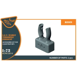 Clear Prop CPA72014 - 1/72, La-5 early version resin exhaust for scale model kit