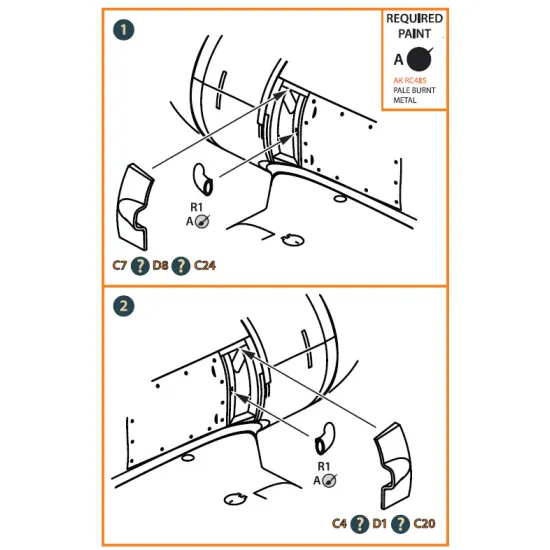 Clear Prop CPA72014 - 1/72, La-5 early version resin exhaust for scale model kit