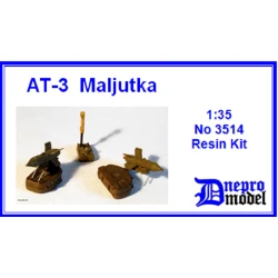 Dnepro Model DM3514 - 1/35, AT-3 Maljutka, scale model kit, Resin parts - 14 pcs