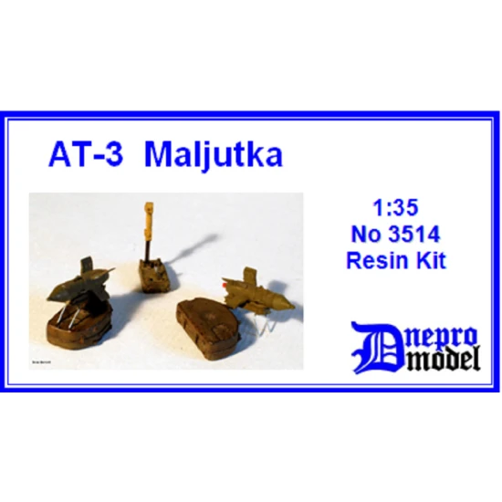Dnepro Model DM3514 - 1/35, AT-3 Maljutka, scale model kit, Resin parts - 14 pcs