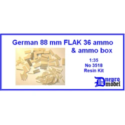 Dnepro Model DM3518 - 1/35 German 88mm FLAK 36 ammo + ammo box, scale model kit