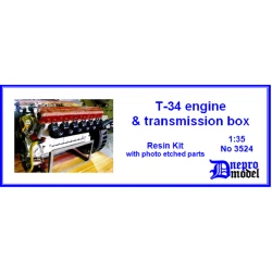 Dnepro Model DM3524 - 1/35 T-34 engine, transmissions box, scale model kit