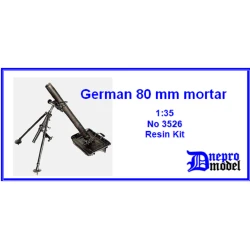 Dnepro Model DM3526 - 1/35, German 80mm mortar, Resin parts - 18 pcs scale model