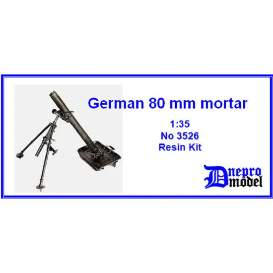 Dnepro Model DM3526 - 1/35, German 80mm mortar, Resin parts - 18 pcs scale model