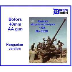Dnepro Model DM3528 - 1/35 Bofors 40mm AA gun Hungarian version, scale model kit