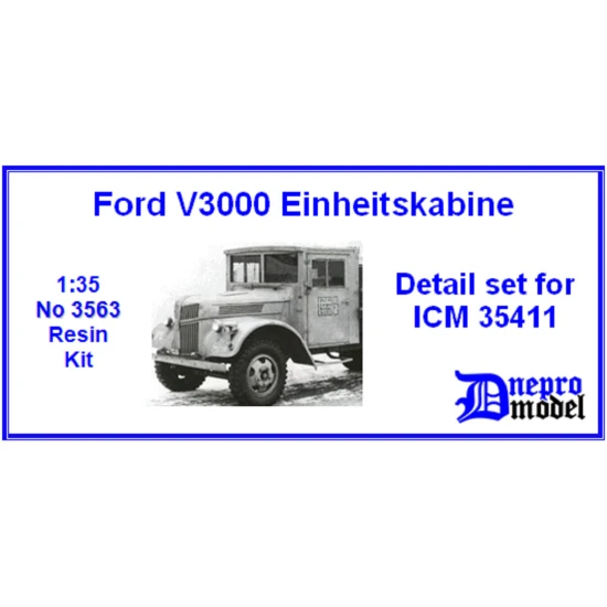 Dnepro Model DM3563 - 1/35 Ford V3000 Einheitskabine (Detail set for ICM 35411)
