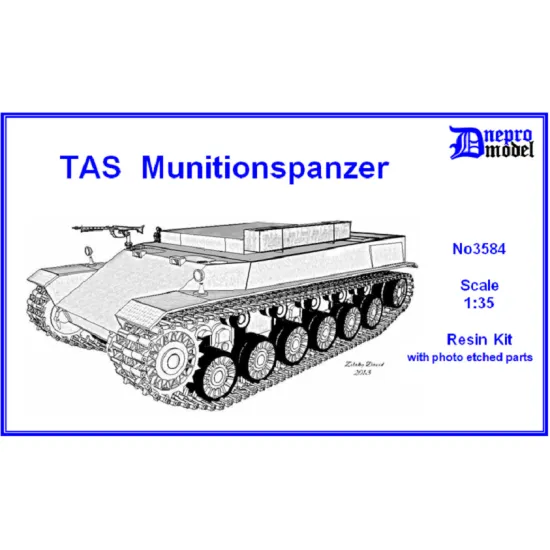 Dnepro Model DM3584 1/35 TAS Munitionspanzer WWII, Resin Kit, photo etched parts