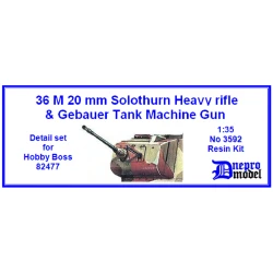 Dnepro Model DM3592 1/35 36M 20mm Solothurn heavy rifle Gebauer tank machine gun